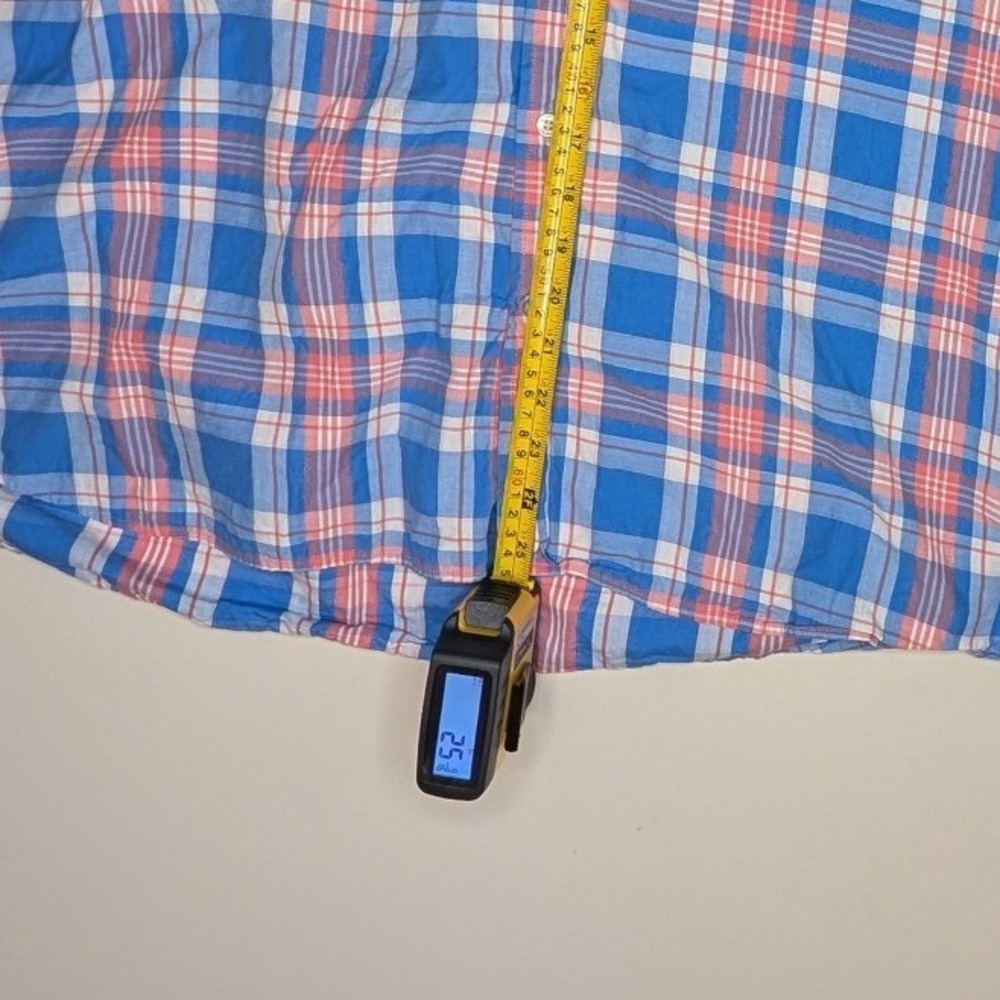 Vineyard Vines Button Up Mens XXL Blue Pink Whale Shirt Plaid 1W011375 Cotton - Picture 5 of 6